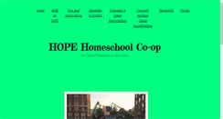 Desktop Screenshot of hopehomeschoolco-op.com