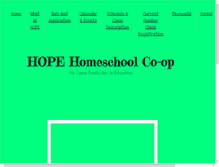 Tablet Screenshot of hopehomeschoolco-op.com